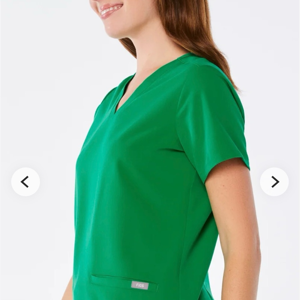 UA Scrubs Green Fitted Short Sleeve Tee